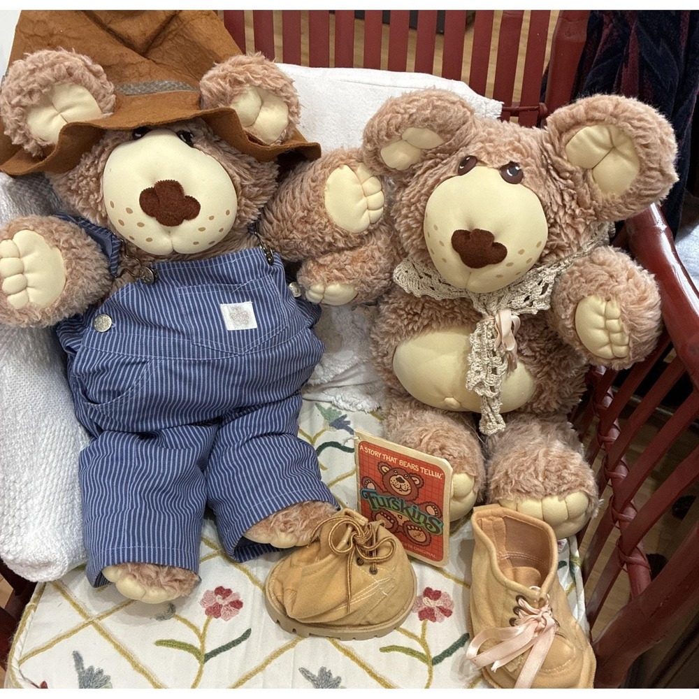 FURSKINS 1985 Hattie Pie Baker & Dudley 22" Plush Xavier Roberts READ
